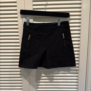 Kate Spade girls black mini skirt with bow zippers